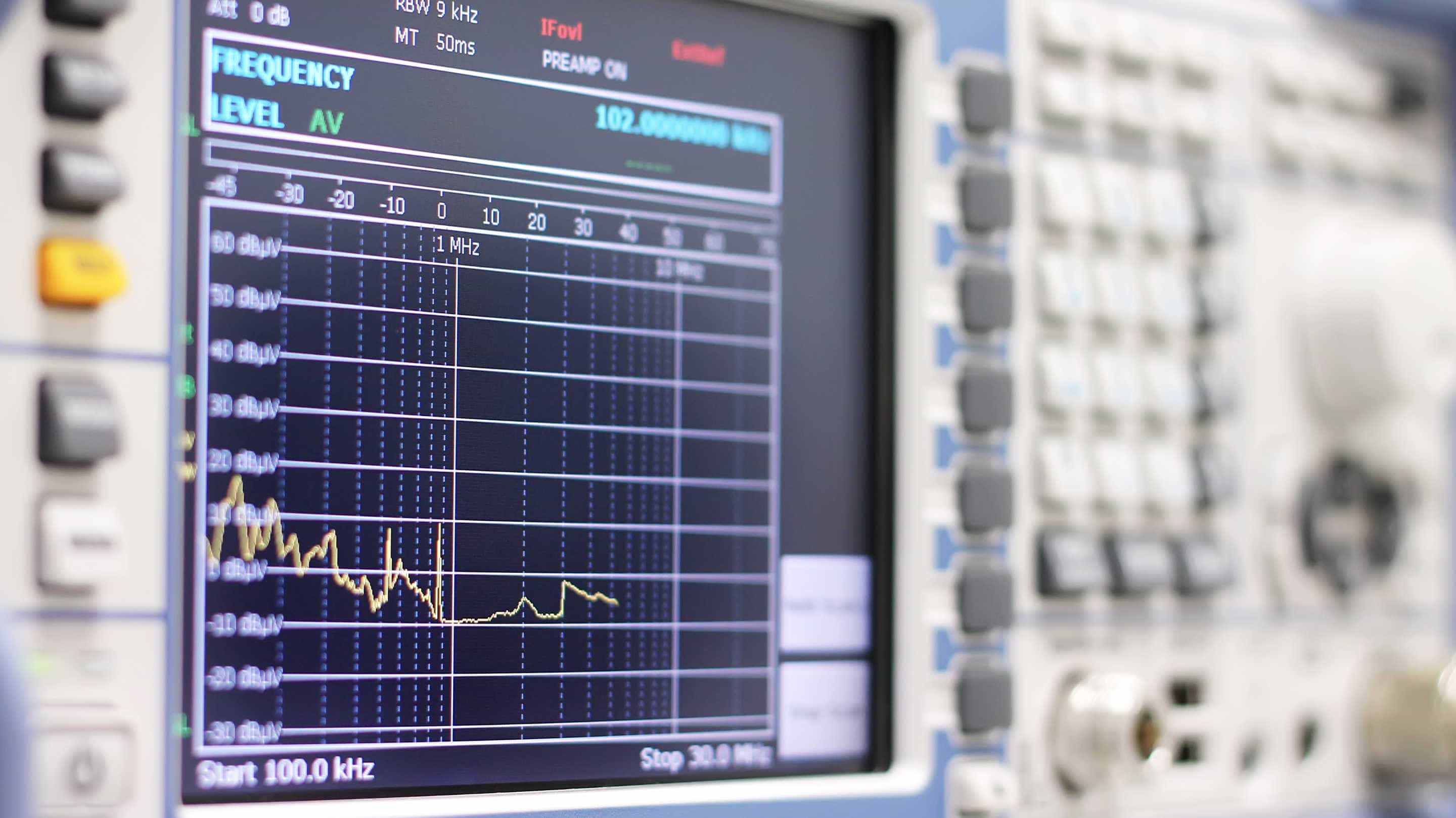 Industriële monitor - EMC-bestendig een close-up van een scherm
