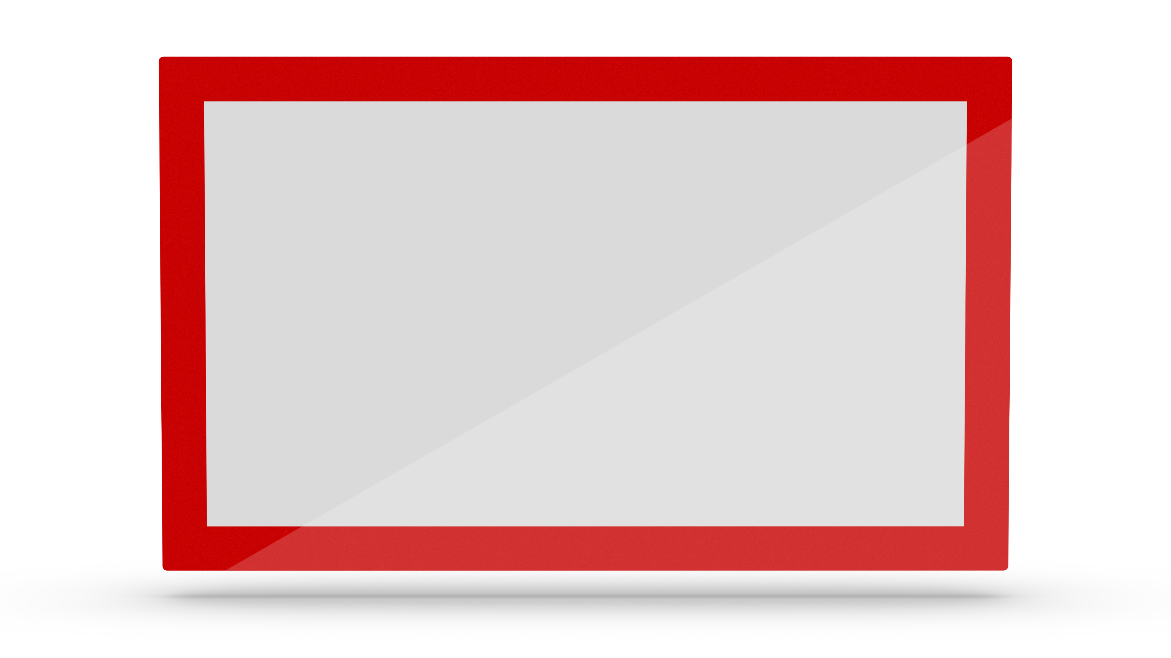 Aanraakscherm - Aangepast aanraakscherm een rood en wit rechthoekig teken