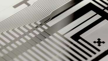 Tela de toque personalizada - Tamanho especial um close up de um padrão preto e branco