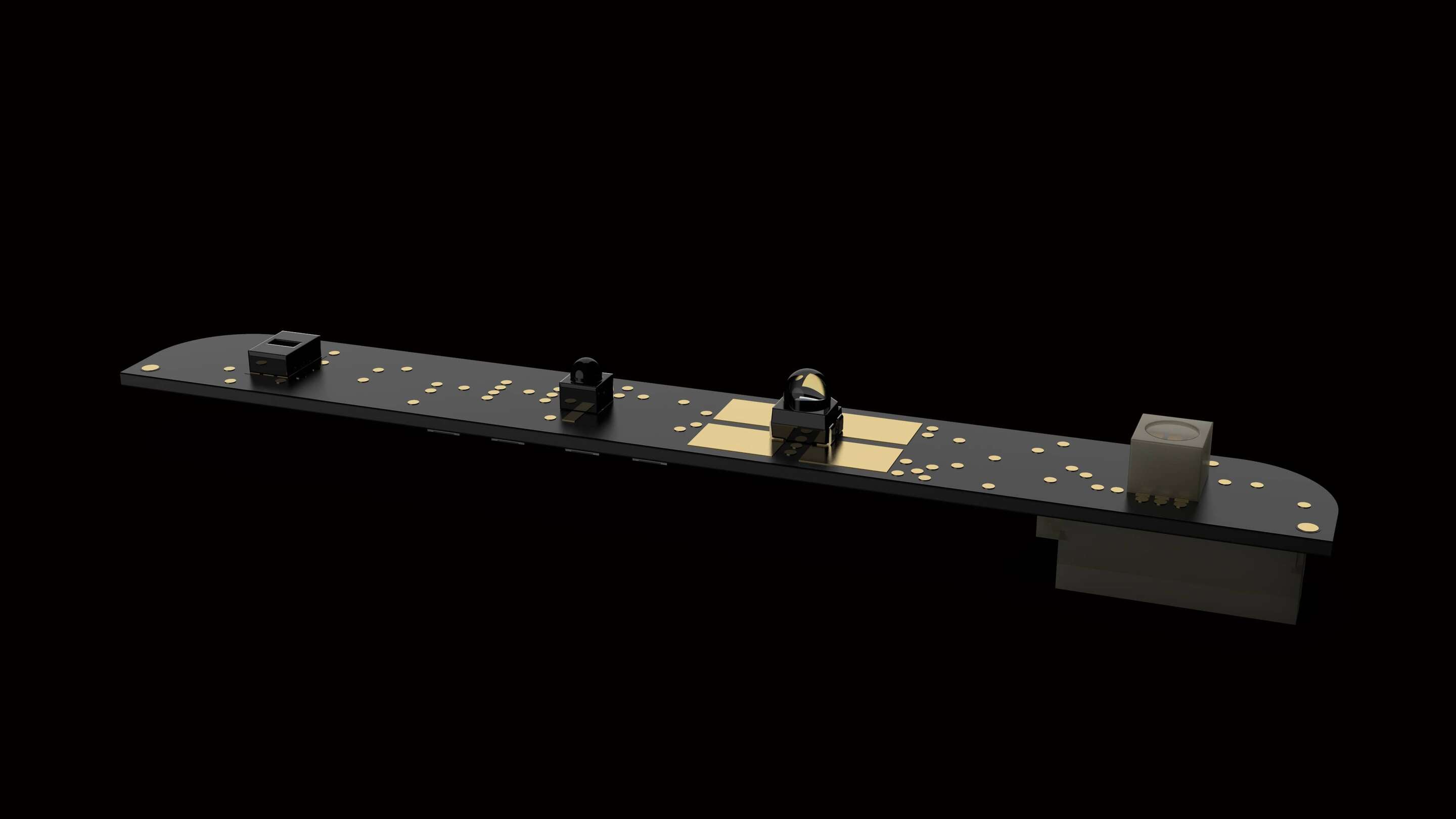 Industrial Monitor - Sensor bar a black and gold object with a black background