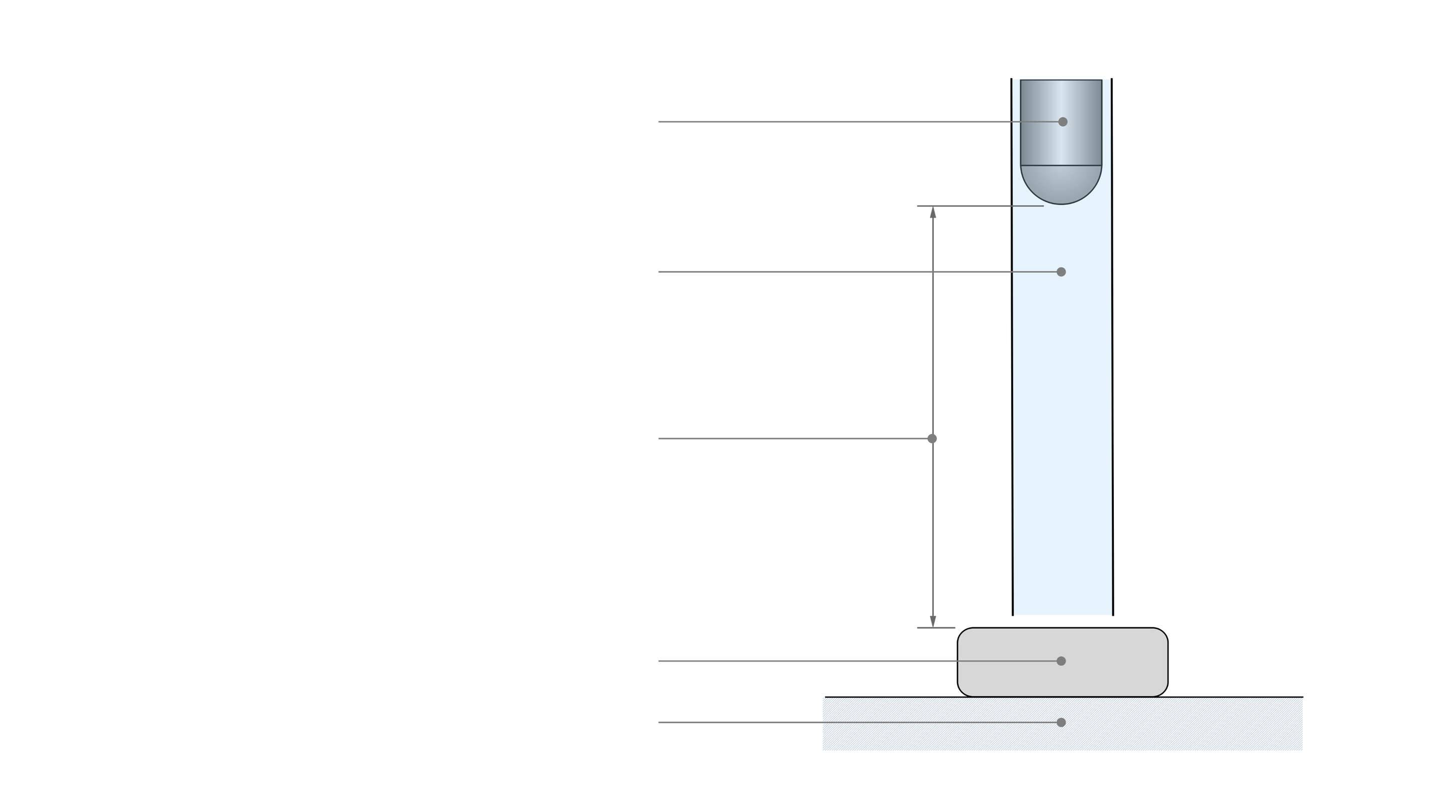 BS EN IEC 60068-2-75 - EN 60068-2-75 Testaufbau Freifallhammer un disegno di un tubo