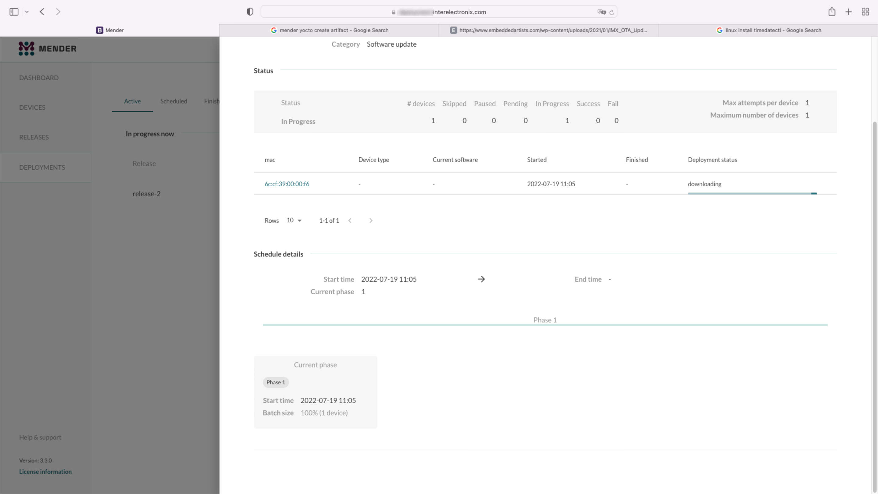 Embedded Software - VisionFive - Mender - Yocto - Teil 4 ein Screenshot eines Computers