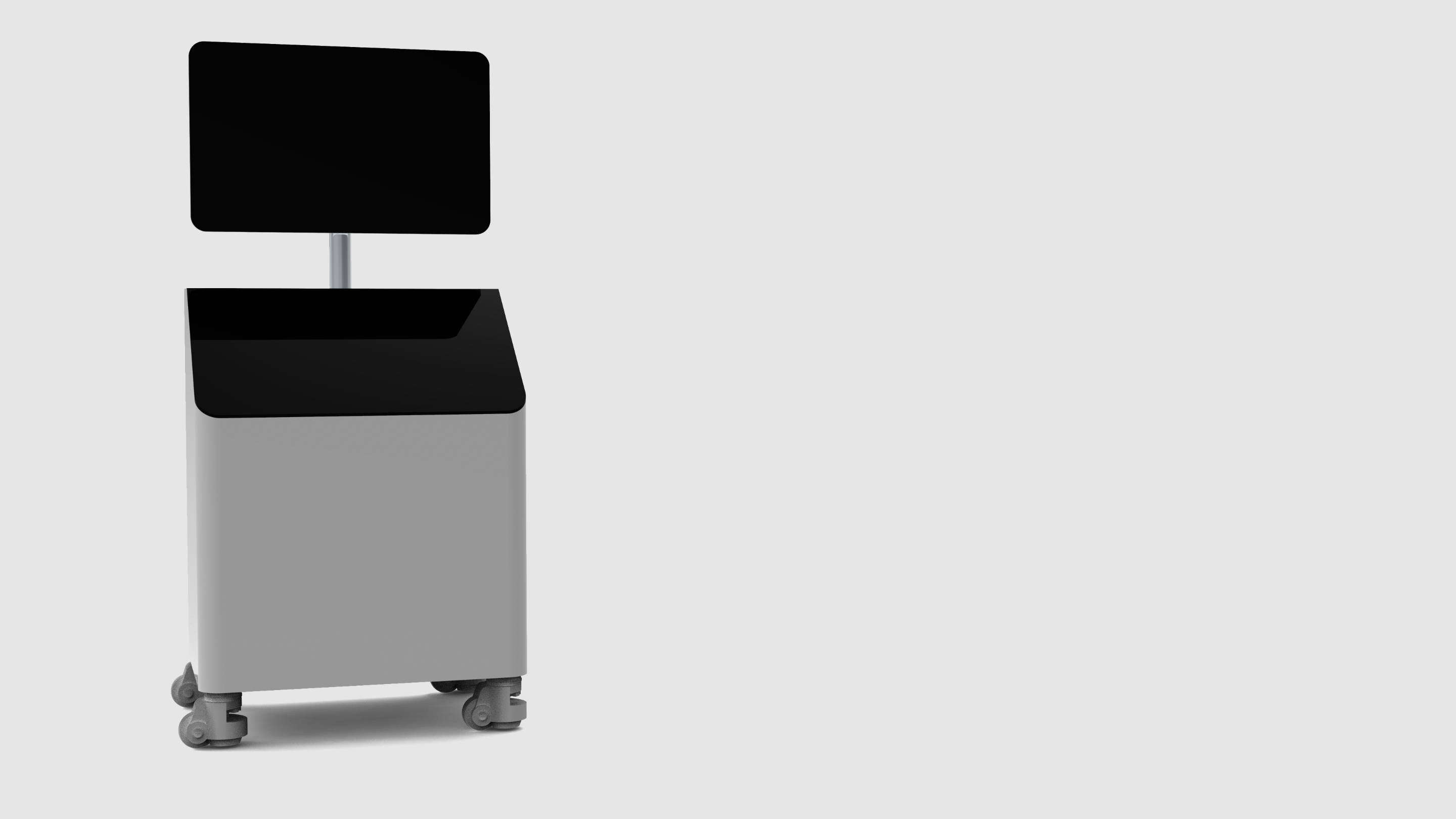 Design - Concepts de design un chariot noir et gris avec un écran