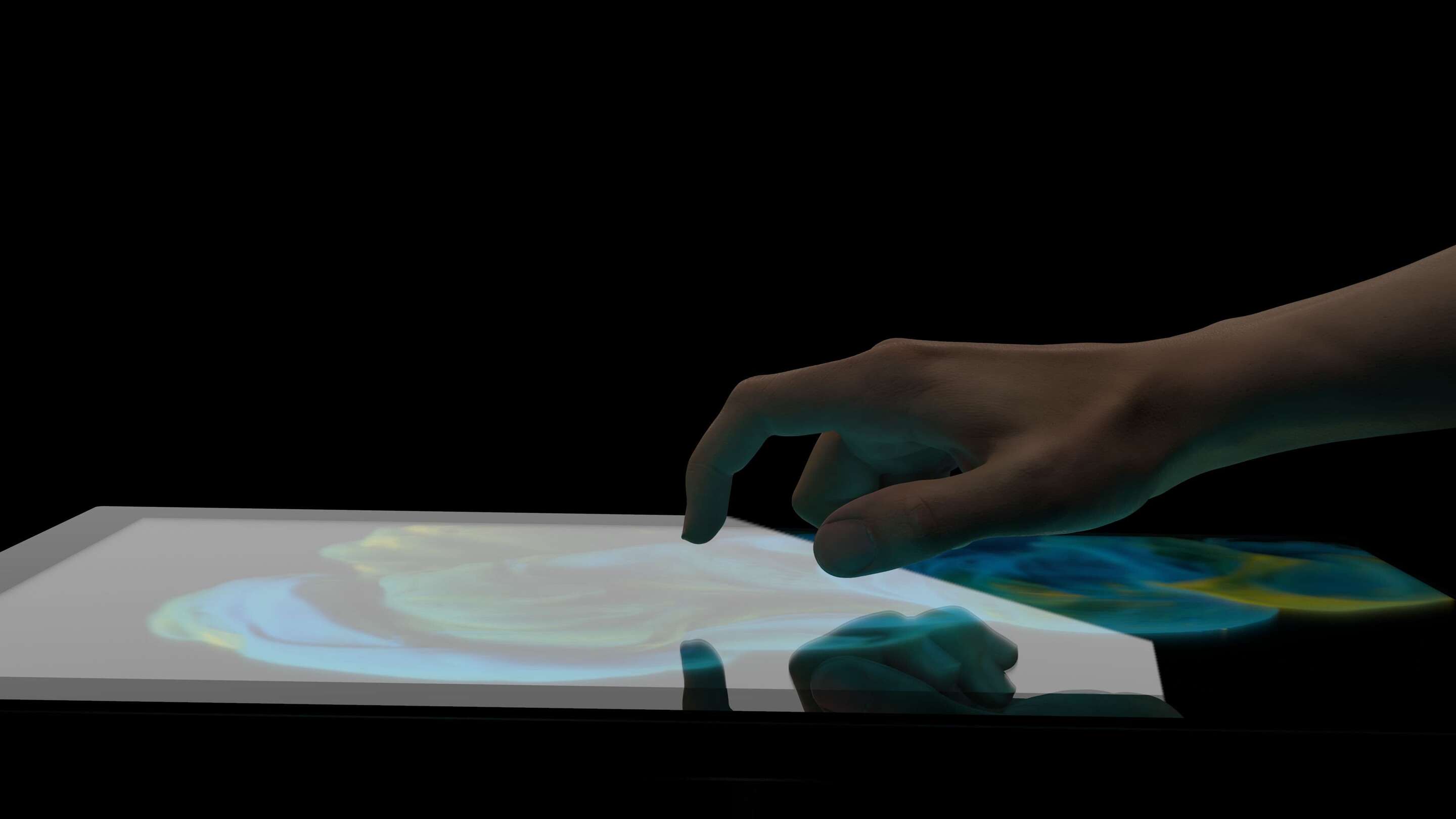 Design - Facilité d’utilisation d’une main touchant un écran tactile