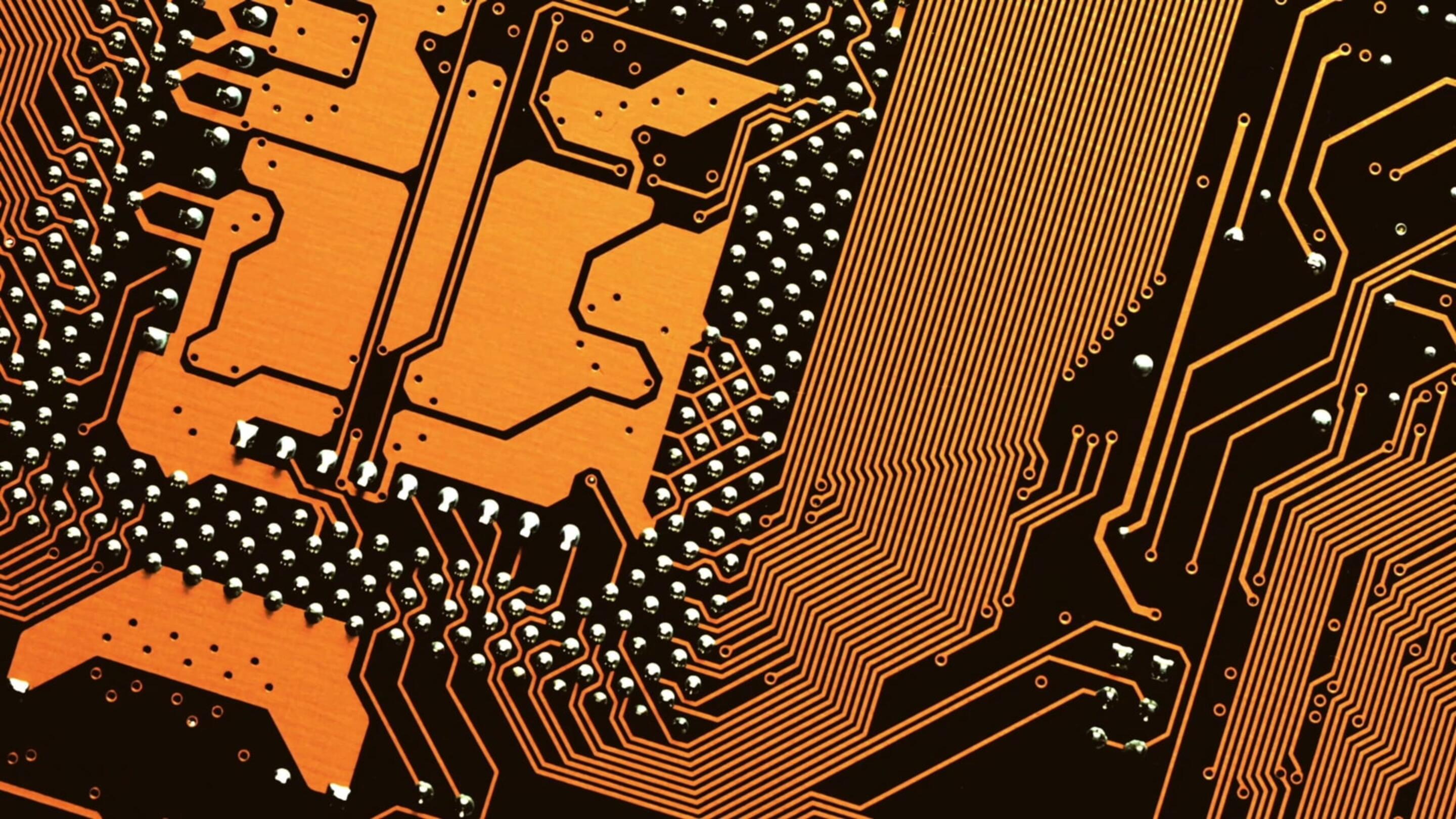 Entwicklung - PCB-Layout eine Nahaufnahme einer Leiterplatte