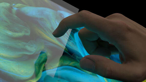 Medical - Error-free touch technology a hand touching a screen