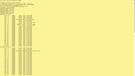 Software Embarcado - libgpiod uma tela amarela com texto preto