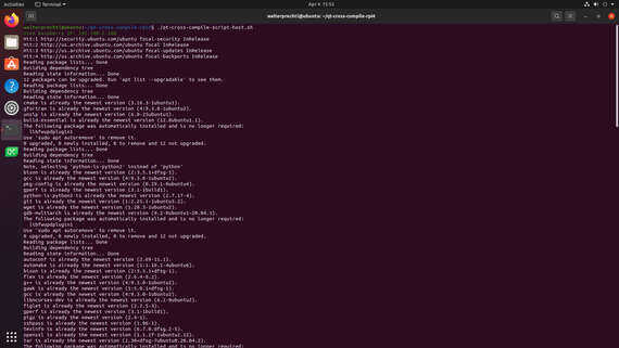 Embedded Software - Qt cross compile setup script para sa Raspberry Pi 4 isang screenshot ng isang computer program